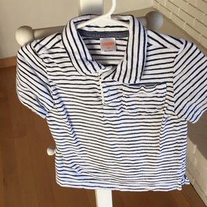Gymboree 3T navy and white stripe polo.